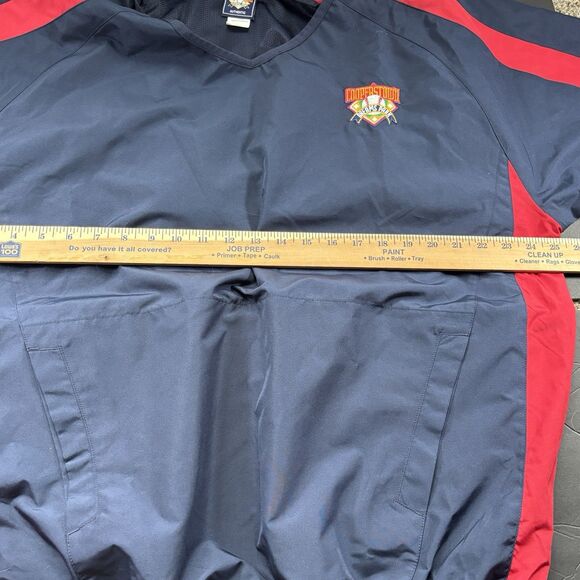 Cooperstown Dreams Park Pullover Men L Blue Baseball Short Sleeve Windbreaker - Picture 3 of 16